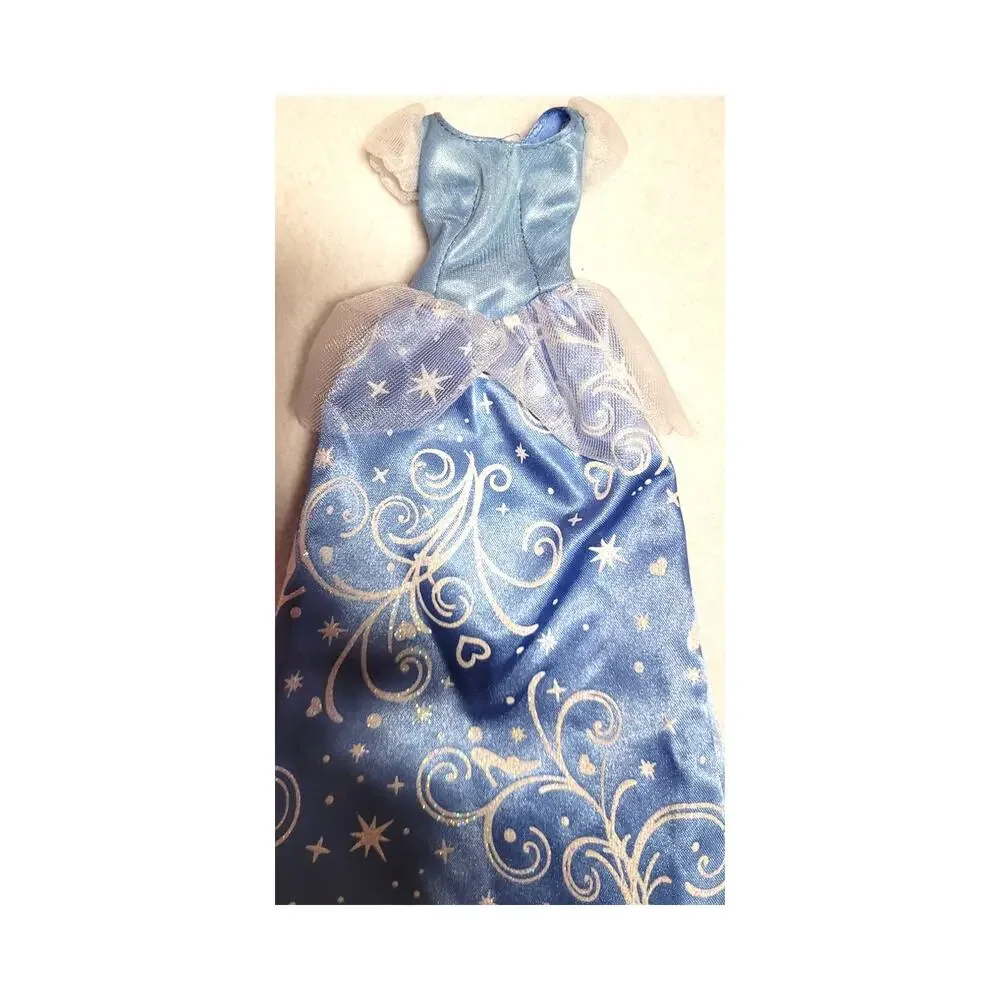 Disney Cinderella Dress Barbie Size Blue Gown Princesscore Fairytale Replacement
